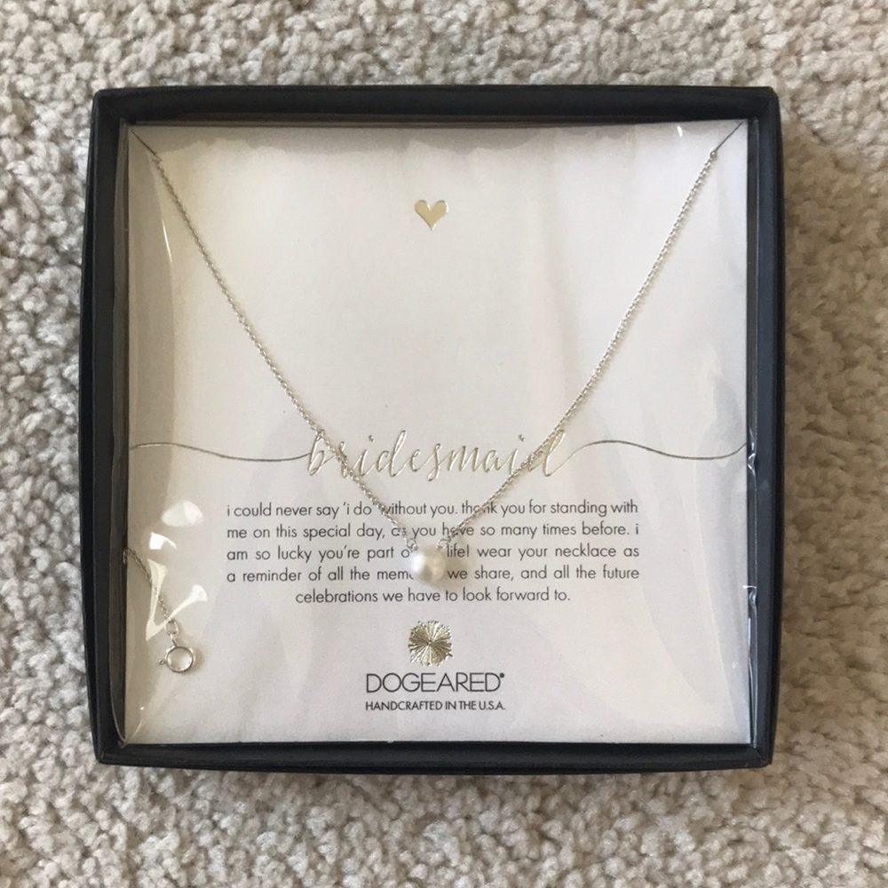 New Dogeared bridal bridesmaid pearl necklace